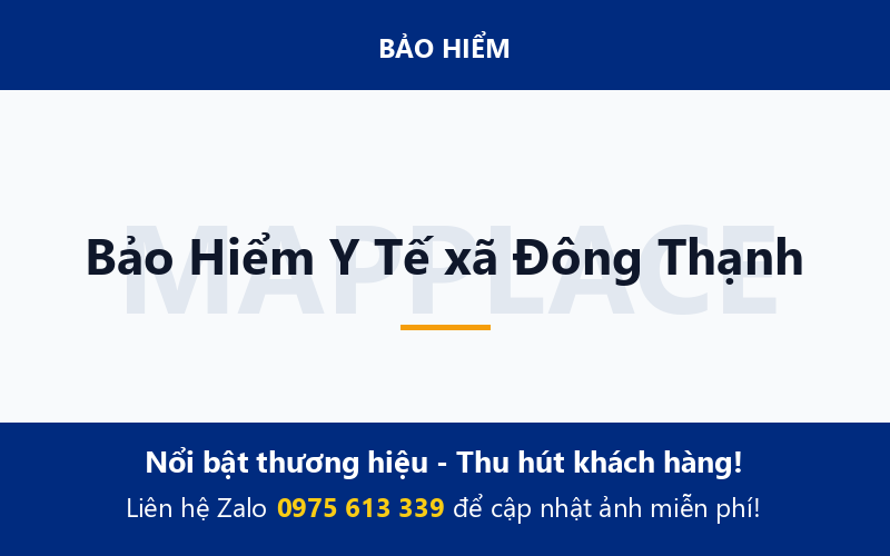 Bảo Hiểm Y Tế xã Đông Thạnh