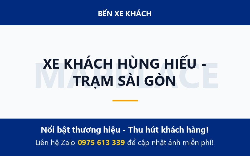 XE KHÁCH HÙNG HIẾU - TRẠM SÀI GÒN