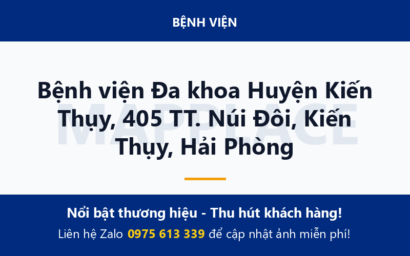 Bệnh viện Đa khoa Huyện Kiến Thụy, 405 TT. Núi Đôi, Kiến Thụy, Hải Phòng