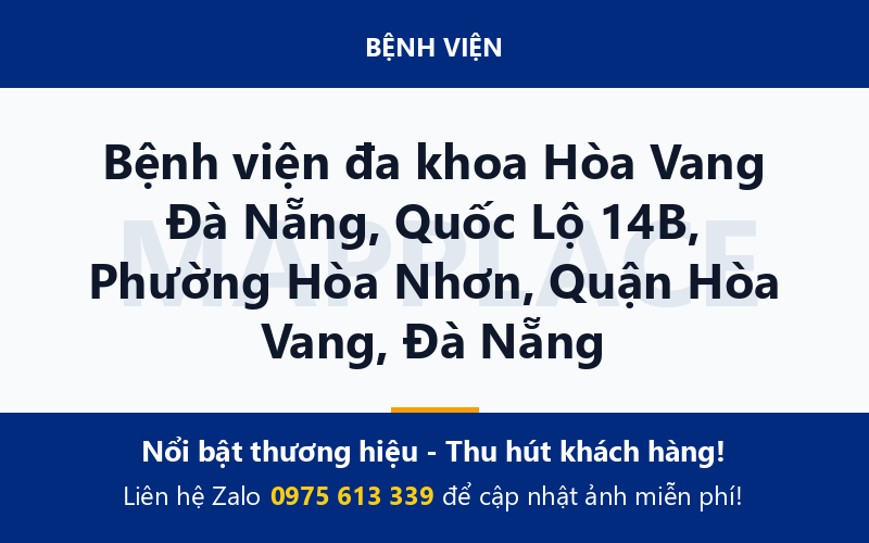 Bệnh viện đa khoa Hòa Vang Đà Nẵng, Quốc Lộ 14B, Phường Hòa Nhơn, Quận Hòa Vang, Đà Nẵng
