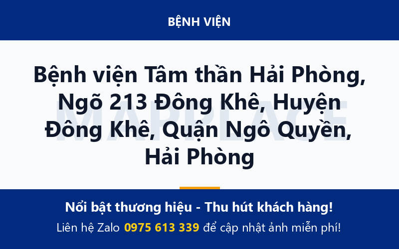 Bệnh viện Tâm thần Hải Phòng, Ngõ 213 Đông Khê, Huyện Đông Khê, Quận Ngô Quyền, Hải Phòng