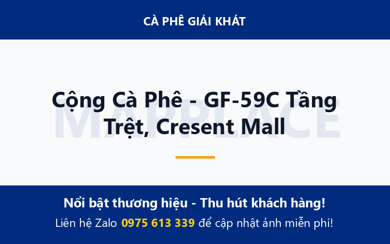 Cộng Cà Phê - GF-59C Tầng Trệt, Cresent Mall