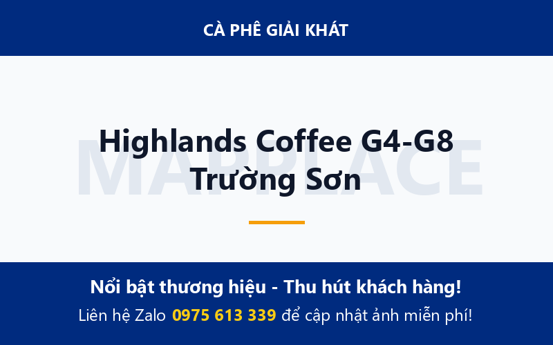 Highlands Coffee G4-G8 Trường Sơn