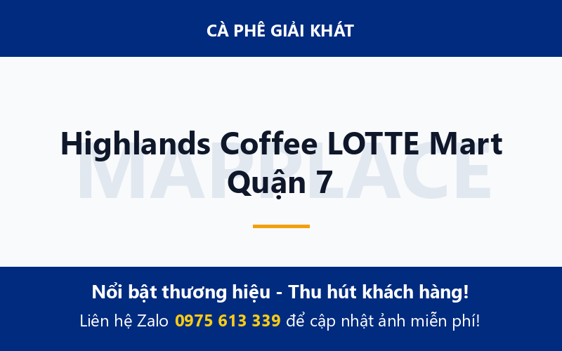 Highlands Coffee LOTTE Mart Quận 7