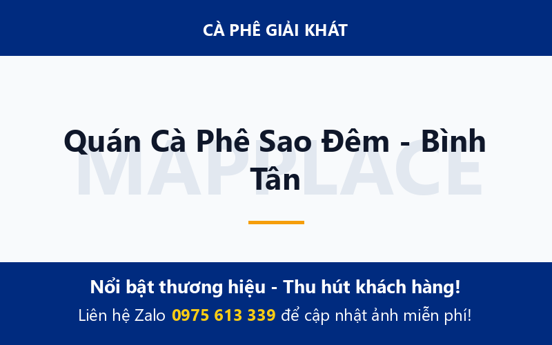 Quán Cà Phê Sao Đêm - Bình Tân