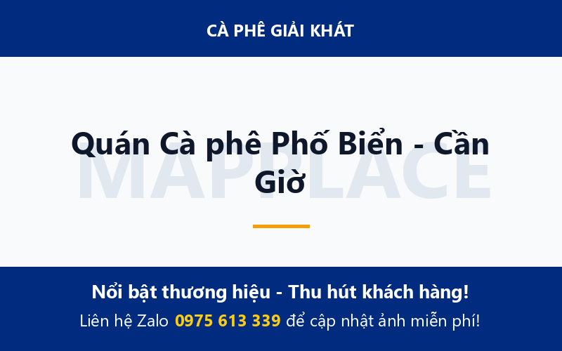Quán Cà phê Phố Biển - Cần Giờ