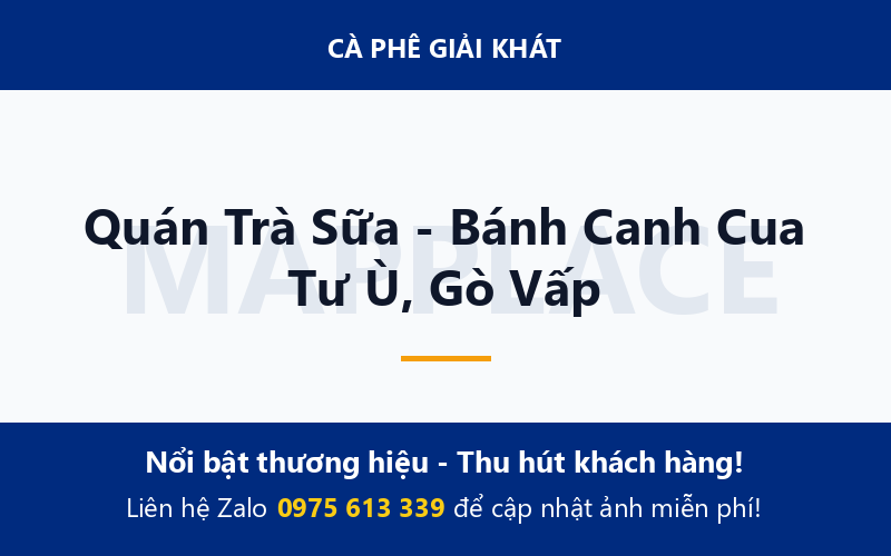 Quán Trà Sữa - Bánh Canh Cua Tư Ù, Gò Vấp
