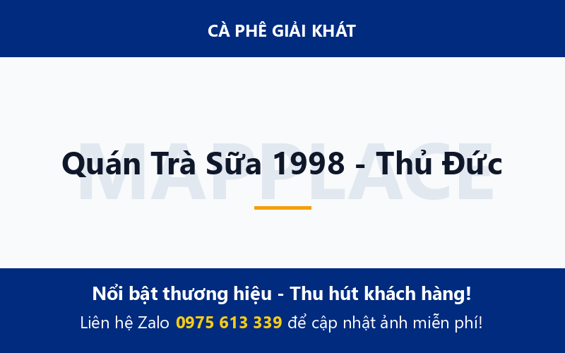Quán Trà Sữa 1998 - Thủ Đức