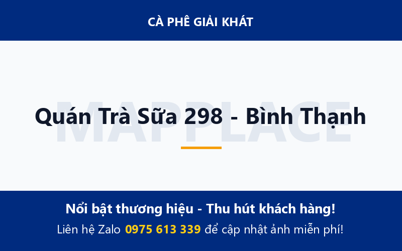 Quán Trà Sữa 298 - Bình Thạnh