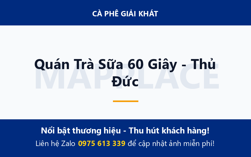 Quán Trà Sữa 60 Giây - Thủ Đức