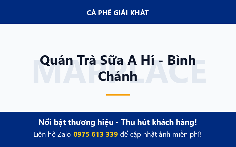 Quán Trà Sữa A Hí - Bình Chánh