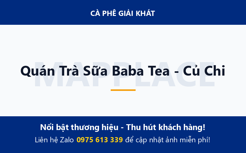 Quán Trà Sữa Baba Tea - Củ Chi