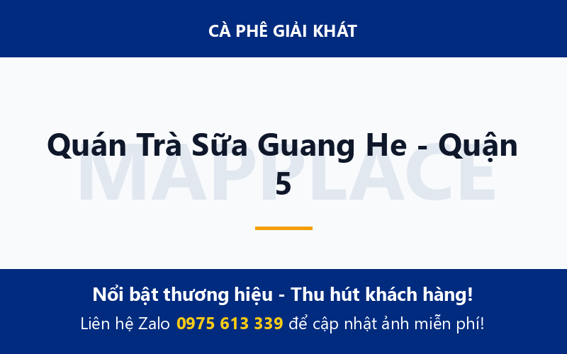 Quán Trà Sữa Guang He - Quận 5