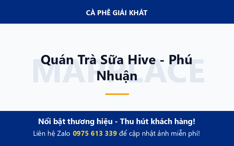 Quán Trà Sữa Hive - Phú Nhuận