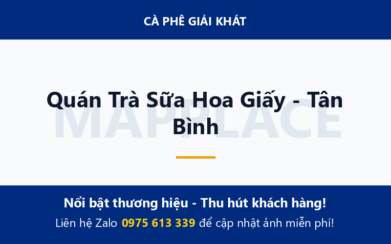 Quán Trà Sữa Hoa Giấy - Tân Bình