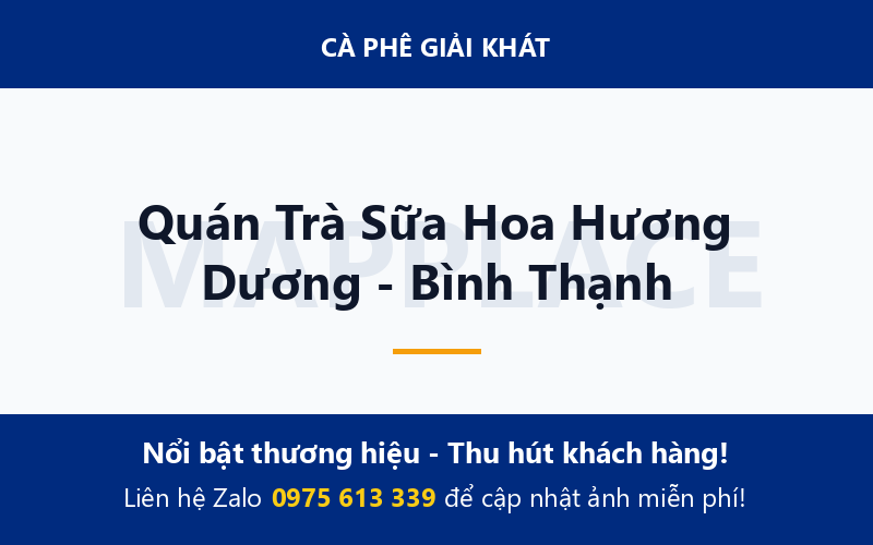 Quán Trà Sữa Hoa Hương Dương - Bình Thạnh