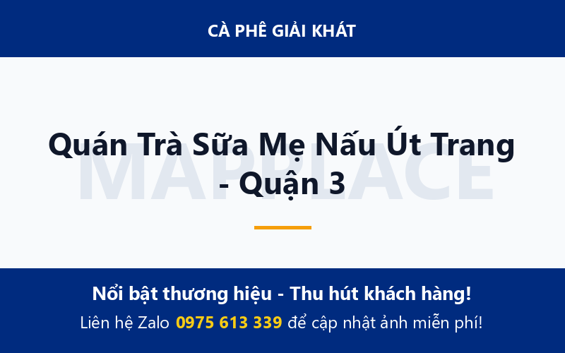 Quán Trà Sữa Mẹ Nấu Út Trang - Quận 3