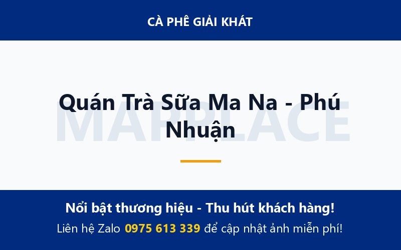 Quán Trà Sữa Ma Na - Phú Nhuận