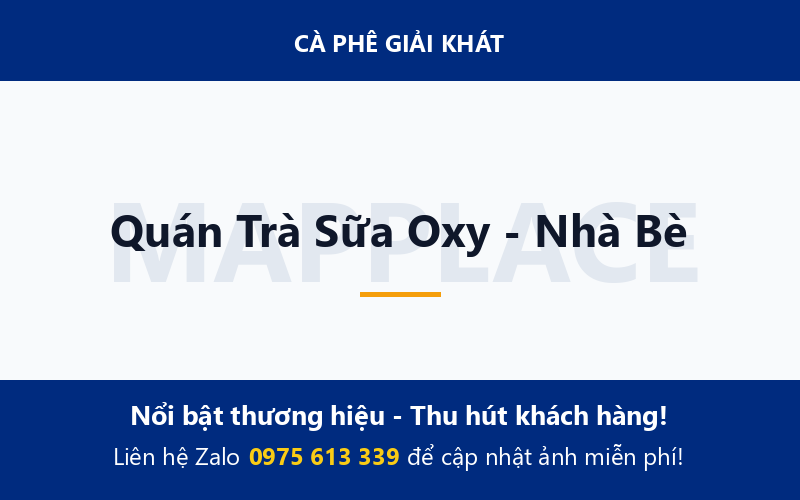 Quán Trà Sữa Oxy - Nhà Bè