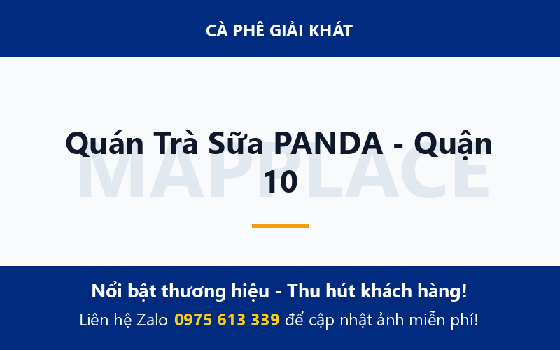 Quán Trà Sữa PANDA - Quận 10