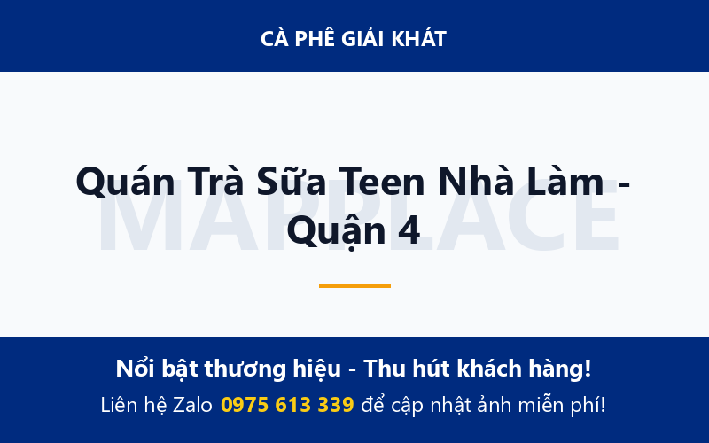 Quán Trà Sữa Teen Nhà Làm - Quận 4