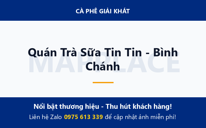Quán Trà Sữa Tin Tin - Bình Chánh