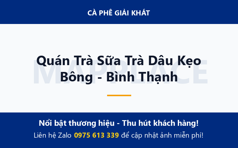 Quán Trà Sữa Trà Dâu Kẹo Bông - Bình Thạnh