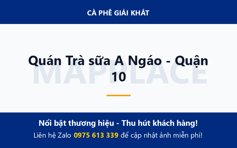 Quán Trà sữa A Ngáo - Quận 10