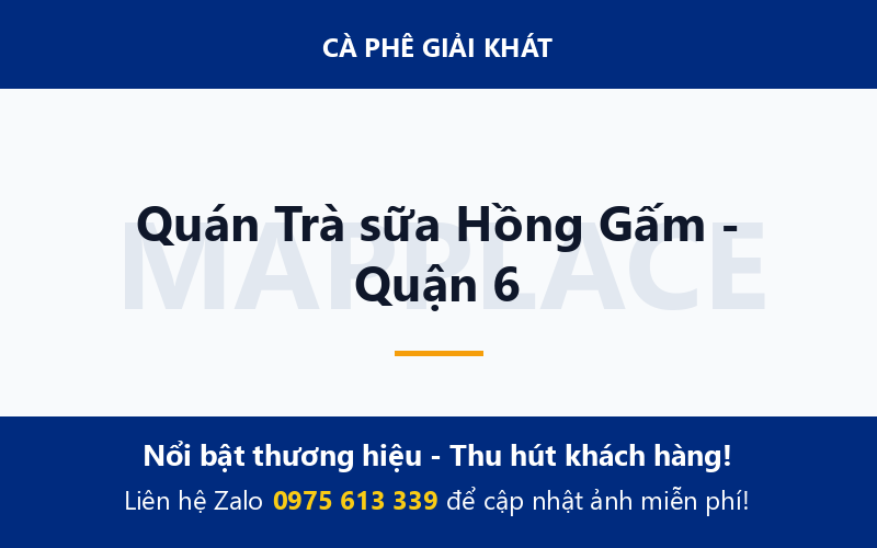 Quán Trà sữa Hồng Gấm - Quận 6
