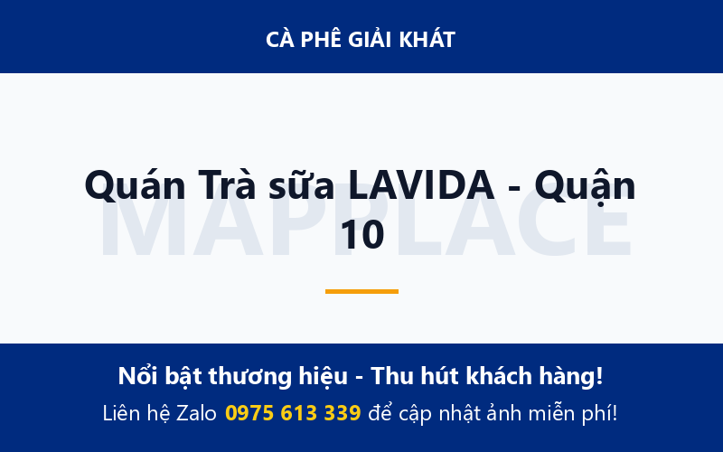 Quán Trà sữa LAVIDA - Quận 10