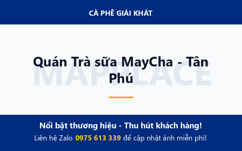 Quán Trà sữa MayCha - Tân Phú