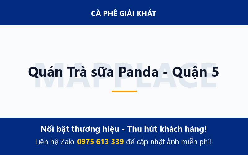Quán Trà sữa Panda - Quận 5