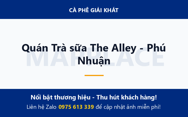 Quán Trà sữa The Alley - Phú Nhuận