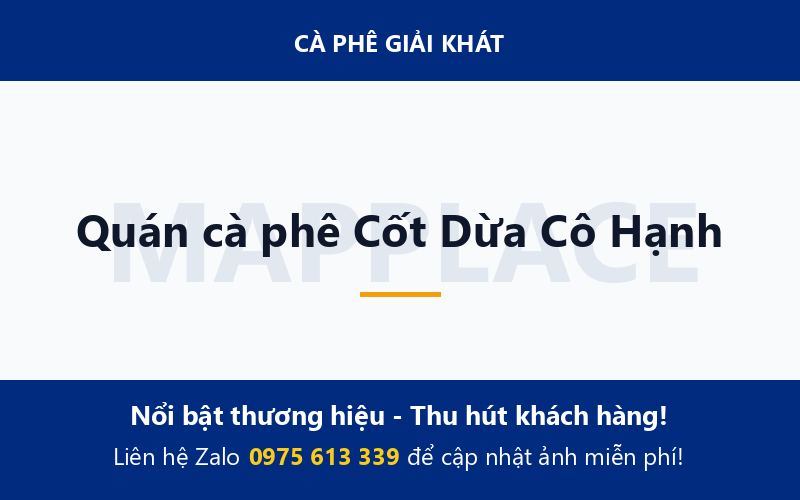 Quán cà phê Cốt Dừa Cô Hạnh