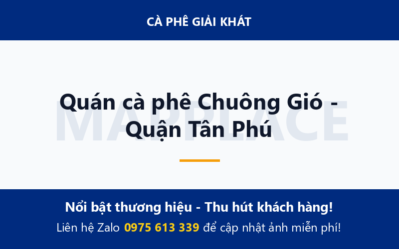 Quán cà phê Chuông Gió - Quận Tân Phú