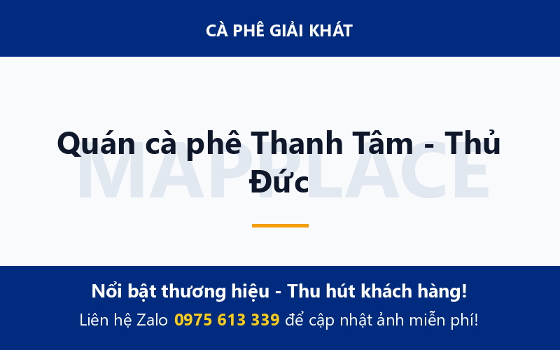 Quán cà phê Thanh Tâm - Thủ Đức