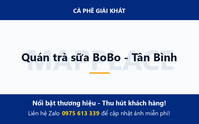 Quán trà sữa BoBo - Tân Bình