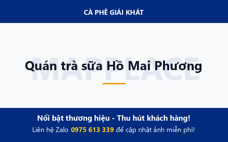 Quán trà sữa Hồ Mai Phương