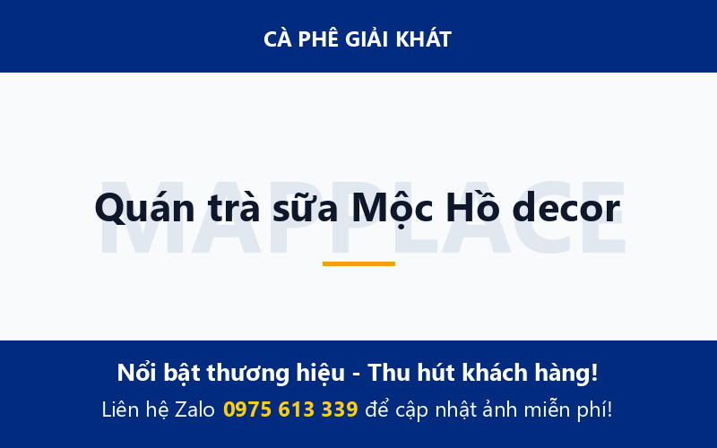 Quán trà sữa Mộc Hồ decor