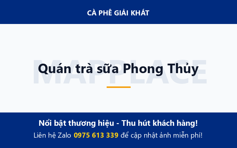 Quán trà sữa Phong Thủy