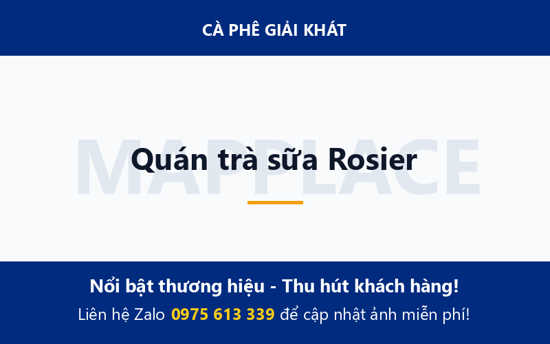 Quán trà sữa Rosier