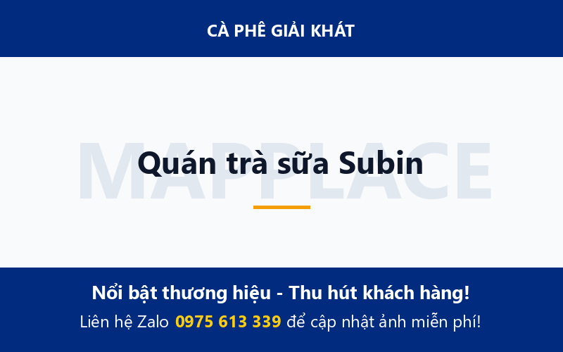 Quán trà sữa Subin