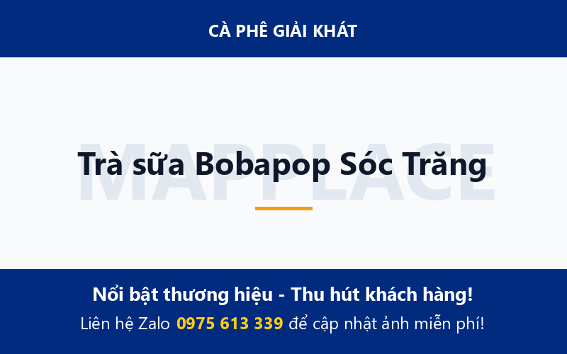 Trà sữa Bobapop Sóc Trăng