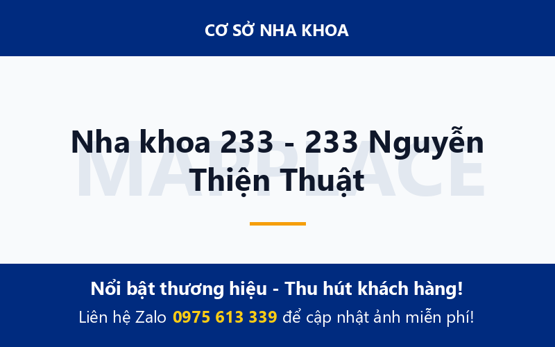 Nha khoa 233 - 233 Nguyễn Thiện Thuật