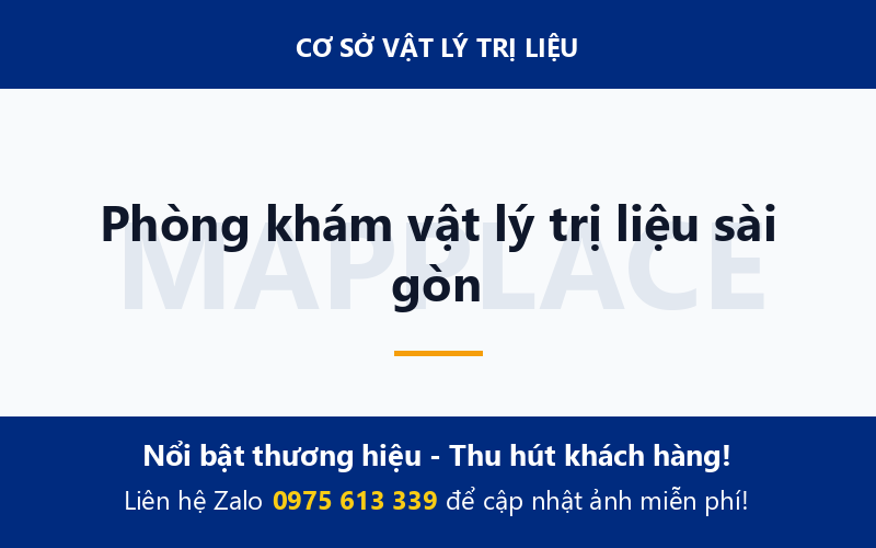 Phòng khám vật lý trị liệu sài gòn