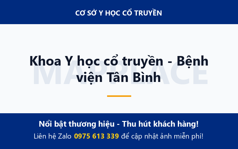 Khoa Y học cổ truyền - Bệnh viện Tân Bình