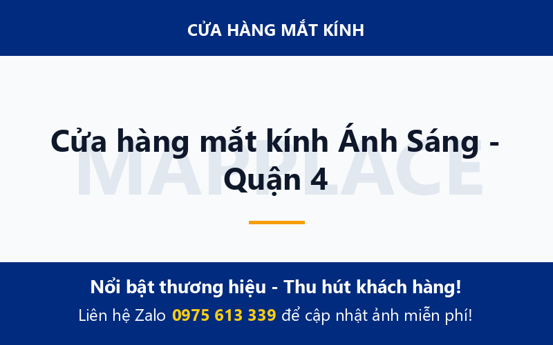 Cửa hàng mắt kính Ánh Sáng - Quận 4