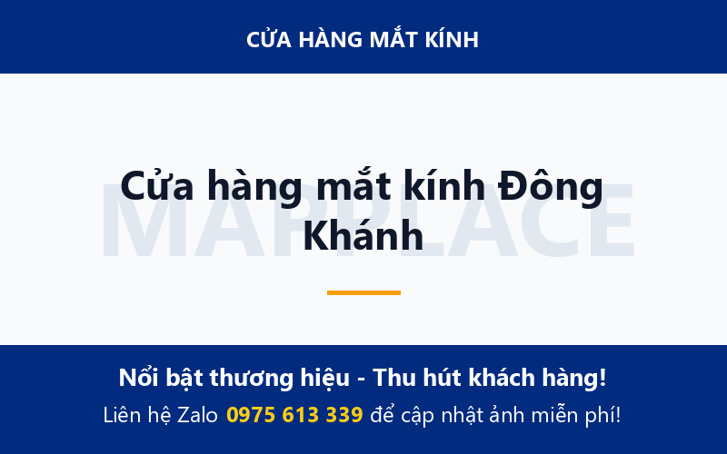 Cửa hàng mắt kính Đông Khánh