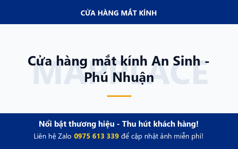Cửa hàng mắt kính An Sinh - Phú Nhuận