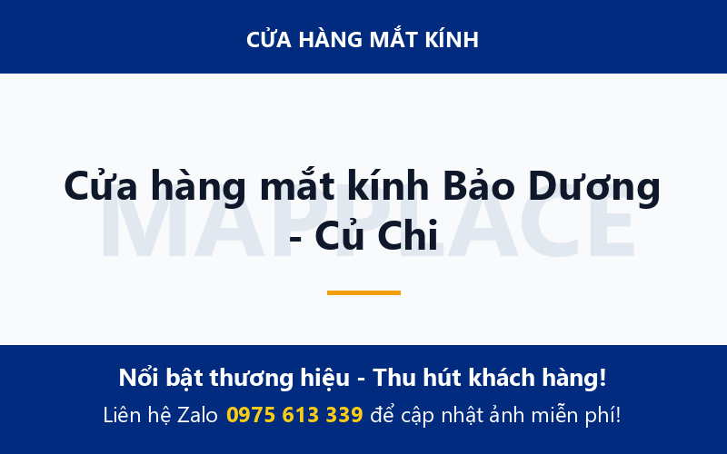 Cửa hàng mắt kính Bảo Dương - Củ Chi